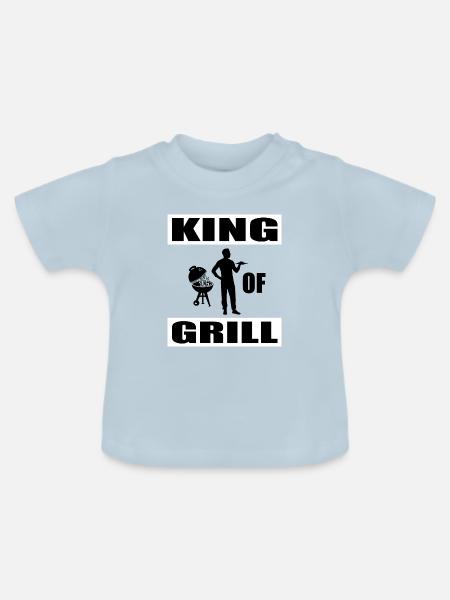 BBQ - Baby Bio-T-Shirt mit Rundhals - Hellblau