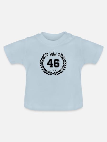 wappen 46 - Baby Bio-T-Shirt mit Rundhals - Hellblau