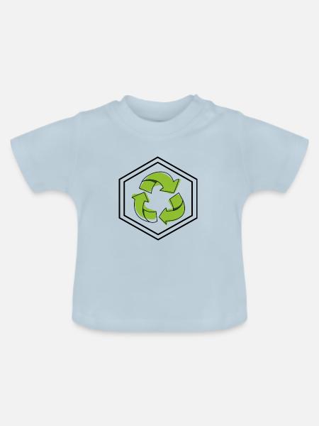Recycling - Baby Bio-T-Shirt mit Rundhals - Hellblau