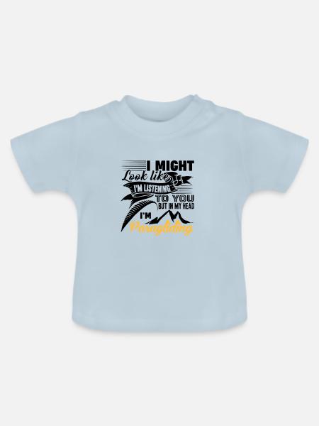 Paragliding - Baby Bio-T-Shirt mit Rundhals - Hellblau