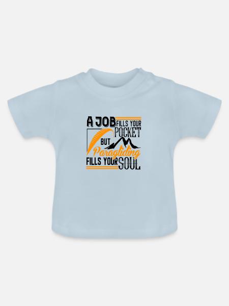 Paragliding - Baby Bio-T-Shirt mit Rundhals - Hellblau