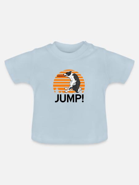 Border Collie - Baby Bio-T-Shirt mit Rundhals - Hellblau