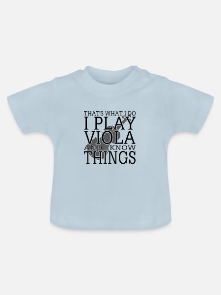Bratsche - Baby Bio-T-Shirt mit Rundhals - Hellblau