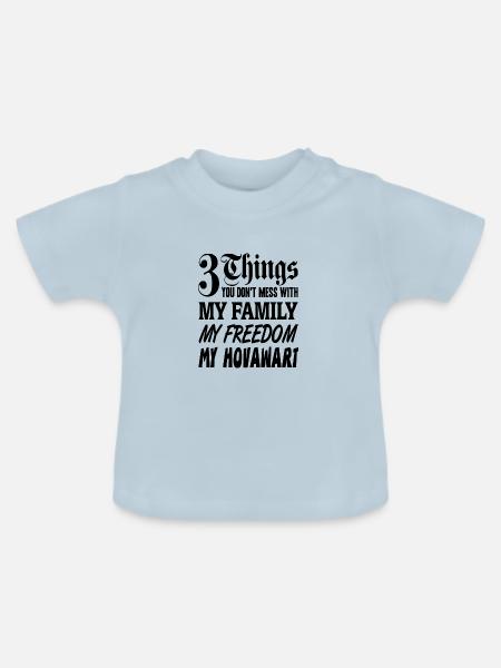 Hovawart Hund - Baby Bio-T-Shirt mit Rundhals - Hellblau