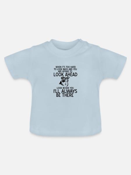 Border Collie - Baby Bio-T-Shirt mit Rundhals - Hellblau