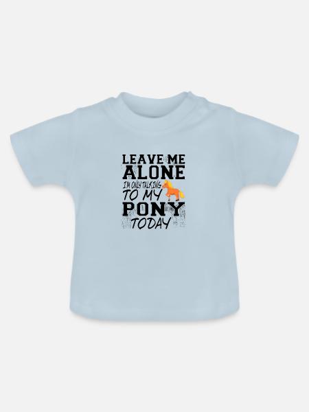Pony - Baby Bio-T-Shirt mit Rundhals - Hellblau