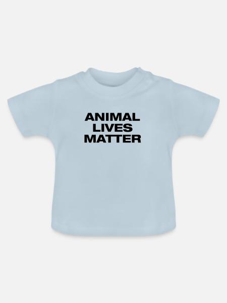animal lives matter - Baby Bio-T-Shirt mit Rundhals - Hellblau