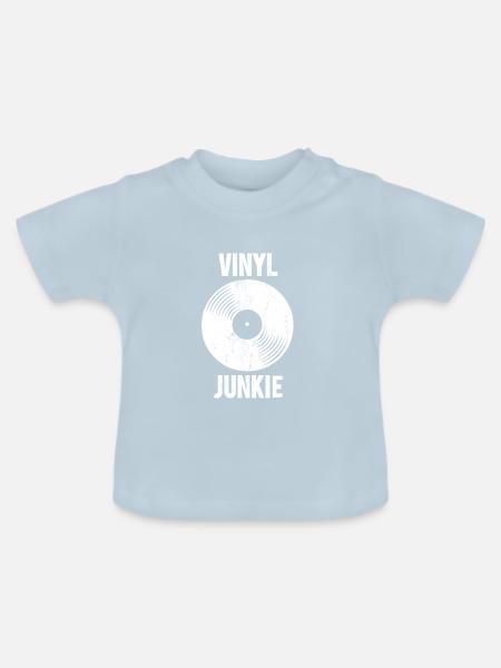Vinyl Junkie - Baby Bio-T-Shirt mit Rundhals - Hellblau