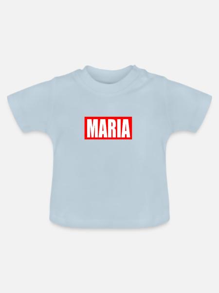 Maria - Baby Bio-T-Shirt mit Rundhals - Hellblau