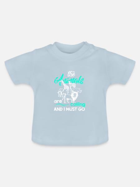 Safari - Baby Bio-T-Shirt mit Rundhals - Hellblau