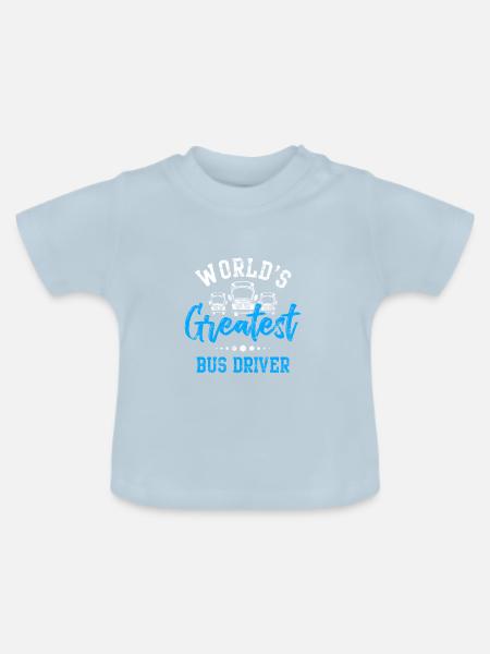 Busfahrer - Baby Bio-T-Shirt mit Rundhals - Hellblau