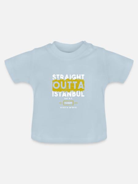 Istanbul - Baby Bio-T-Shirt mit Rundhals - Hellblau