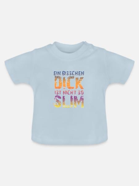 Abnehmen - Baby Bio-T-Shirt mit Rundhals - Hellblau