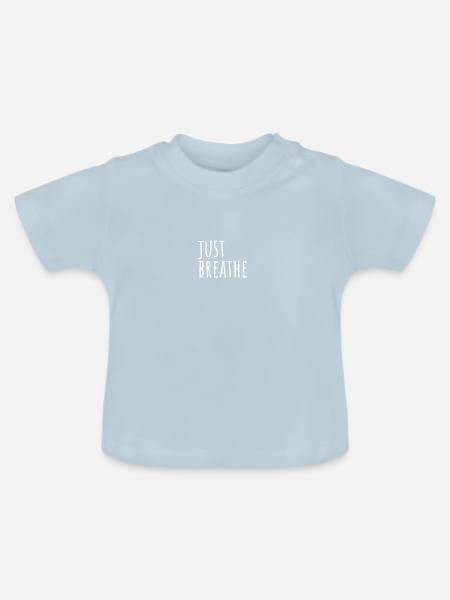 Just Breathe - Baby Bio-T-Shirt mit Rundhals - Hellblau
