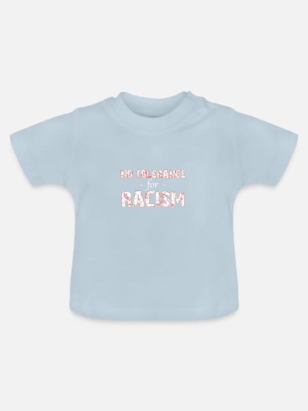 gegen rechts - Baby Bio-T-Shirt mit Rundhals - Hellblau