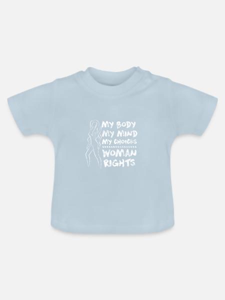Frauenrechte - Baby Bio-T-Shirt mit Rundhals - Hellblau