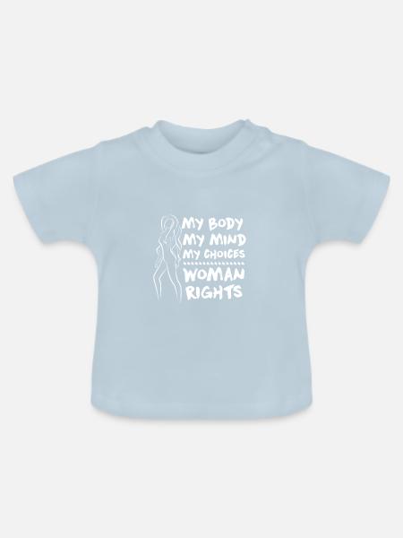 Frauenrechte - Baby Bio-T-Shirt mit Rundhals - Hellblau