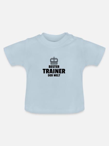 Bester Trainer Der Welt - Baby Bio-T-Shirt mit Rundhals - Hellblau