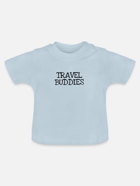 Travel Buddies - Baby Bio-T-Shirt mit Rundhals - Hellblau