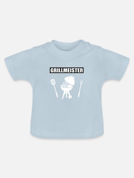 BBQ - Baby Bio-T-Shirt mit Rundhals - Hellblau