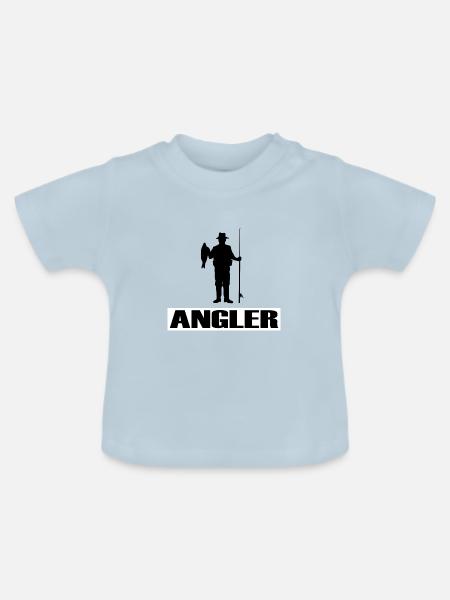 Angeln - Baby Bio-T-Shirt mit Rundhals - Hellblau
