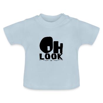 Oh schau - Baby Bio-T-Shirt mit Rundhals - Hellblau - Vorne