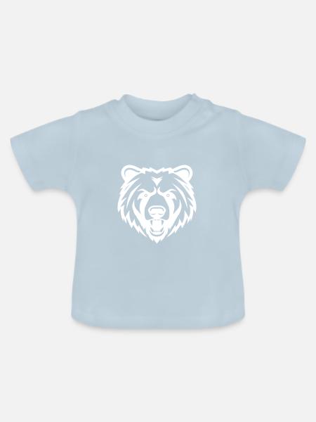 Bär - Baby Bio-T-Shirt mit Rundhals - Hellblau