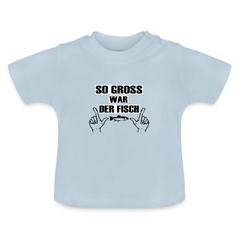 Angeln - Baby Bio-T-Shirt mit Rundhals - Hellblau - Vorne