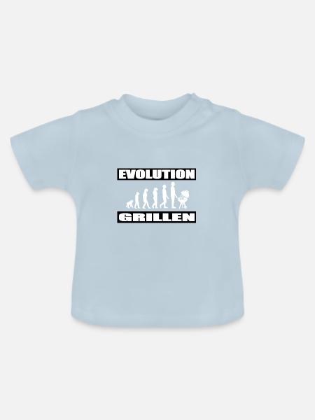 BBQ - Baby Bio-T-Shirt mit Rundhals - Hellblau