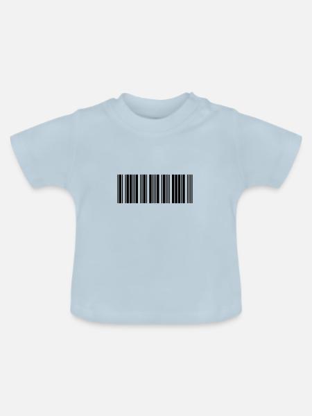 Barcode - Baby Bio-T-Shirt mit Rundhals - Hellblau