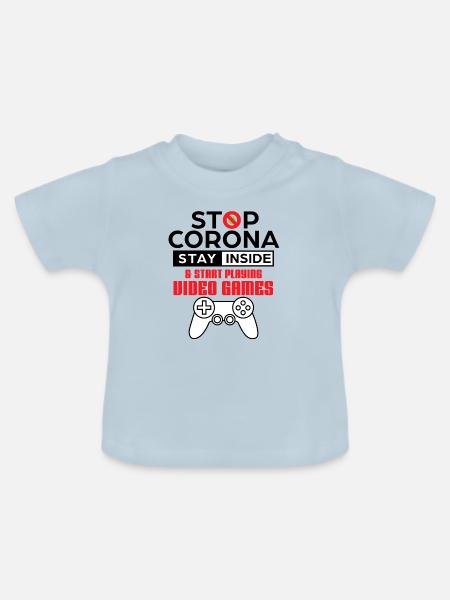 VIDEO GAMES - Baby Bio-T-Shirt mit Rundhals - Hellblau