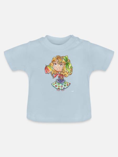 Sternzeichen: Jungfrau - Baby Bio-T-Shirt mit Rundhals - Hellblau