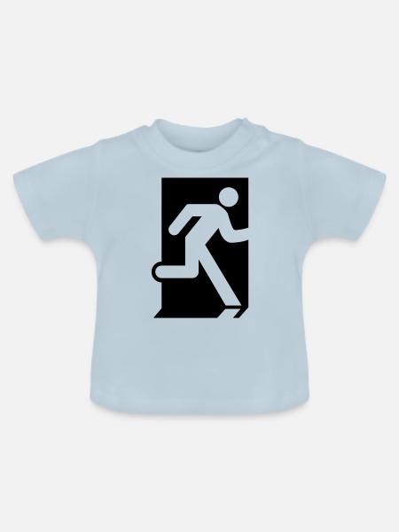 Emergency Exit - Baby Bio-T-Shirt mit Rundhals - Hellblau