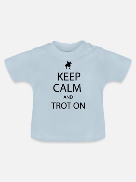 Trot On - Baby Bio-T-Shirt mit Rundhals - Hellblau