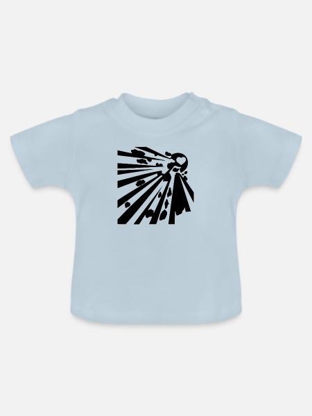 explosiver blak - Baby Bio-T-Shirt mit Rundhals - Hellblau