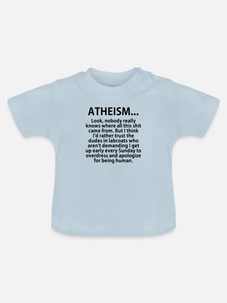 Atheism - Baby Bio-T-Shirt mit Rundhals - Hellblau