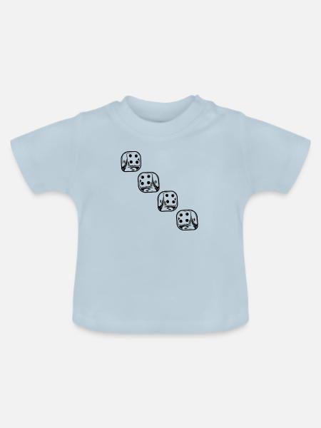 boardgame chess backgammon game night - Baby Bio-T-Shirt mit Rundhals - Hellblau