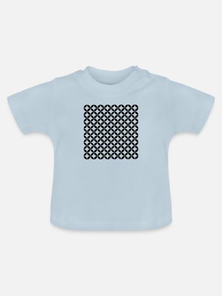 Muster - Baby Bio-T-Shirt mit Rundhals - Hellblau