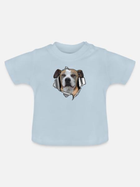 Kitty-Stafford - Baby Bio-T-Shirt mit Rundhals - Hellblau