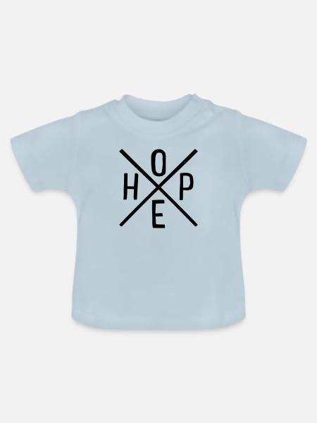 Hoffnung - Baby Bio-T-Shirt mit Rundhals - Hellblau
