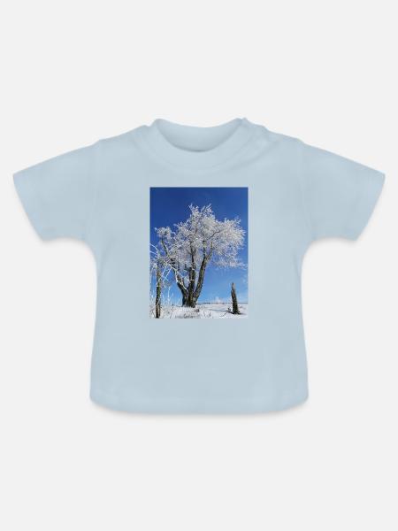 Eisige Kälte - Baby Bio-T-Shirt mit Rundhals - Hellblau