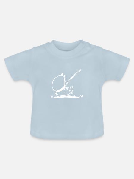 Hundi - Baby Bio-T-Shirt mit Rundhals - Hellblau