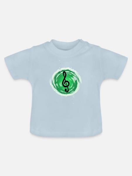 musikalisches Statement - Baby Bio-T-Shirt mit Rundhals - Hellblau