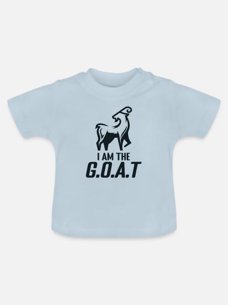 Ich bin die Ziege - Baby Bio-T-Shirt mit Rundhals - Hellblau