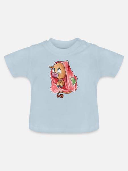 Tierkreis: Stier - Baby Bio-T-Shirt mit Rundhals - Hellblau