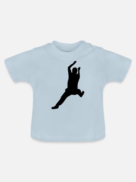 Handball Torhüter - Baby Bio-T-Shirt mit Rundhals - Hellblau