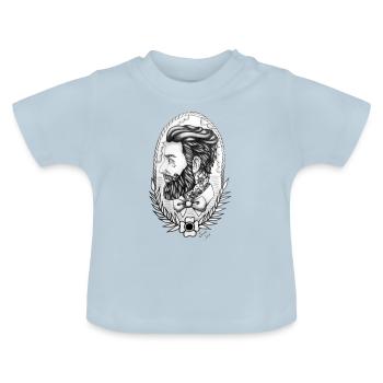 Bearded Men - Baby Bio-T-Shirt mit Rundhals - Hellblau - Vorne