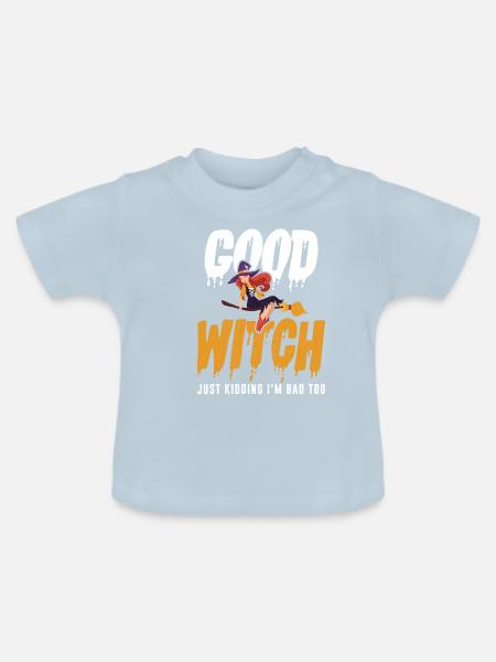 Good Witch - Baby Bio-T-Shirt mit Rundhals - Hellblau