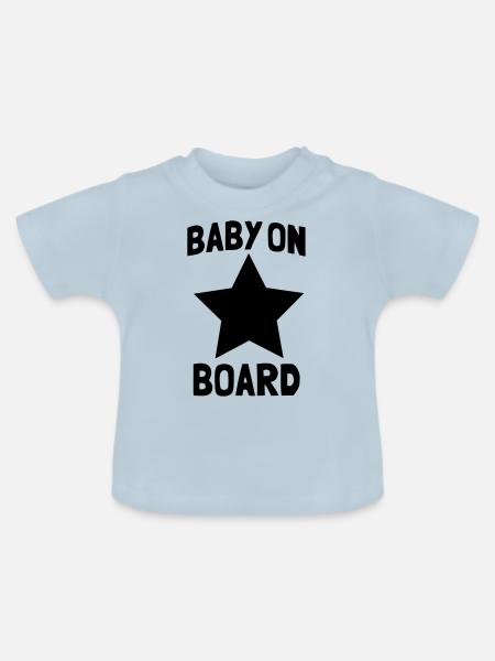 Baby Inside - Baby Bio-T-Shirt mit Rundhals - Hellblau