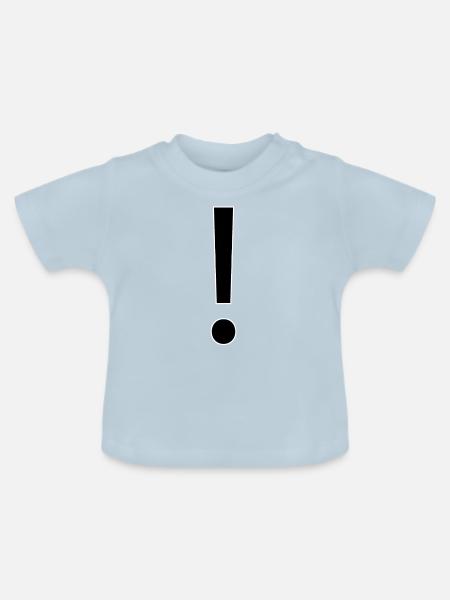 Ausrufezeichen - Baby Bio-T-Shirt mit Rundhals - Hellblau